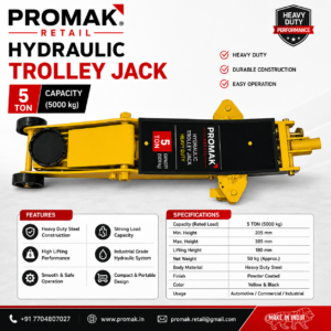 Promak Hydraulic Trolley Jack 5 Ton for Commercial